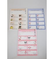 DEKOMUS CEP DEFTERİ VE YENİ SEZON LİSANSLI HELLO KITTY AND BEST FRIENDS 24'LÜ OKUL ETİKETİ 2'LİSİ