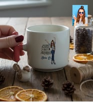 Kişiye Özel Karikatürlü Cute But Aquarius Kova Burcu T Kupa Doğum Günü Hediyesi
