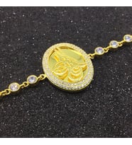 Osmanlı Tuğralı Altın Kaplama Gümüş Bileklik