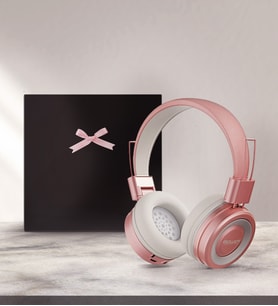 BOWER Pure Kablosuz Kulak Üstü Bluetooth Kulaklık - Rose Gold ( HEDİYE KUTULU) (Gold)