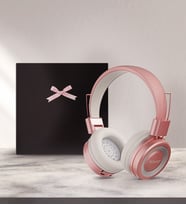 BOWER Pure Kablosuz Kulak Üstü Bluetooth Kulaklık - Rose Gold ( HEDİYE KUTULU) (Gold)