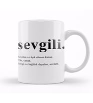 Aşkına Sevgiline Hediye Kupa Bardak Porselen