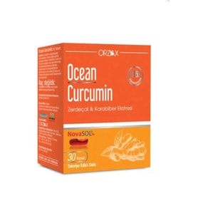 Orzax Ocean Curcumin Karabiber Ekstresi Takviye Edici Gıda 30 Kapsül