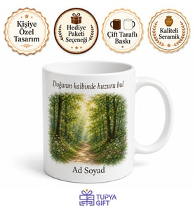 Sakarya Yeşil Yol Tasarımlı Kupa Bardak Doğa Temalı Özel Hediye
