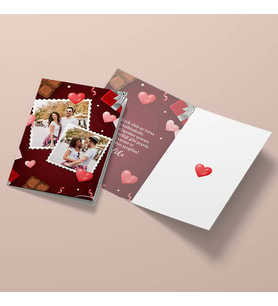Kişiye Özel Romantik Aşk Fotoğrafı Tebrik Kartı