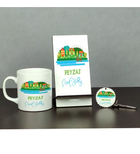 Peyzaj Üçlü Set (Kupa + Telefon Standı + Anahtarlık)