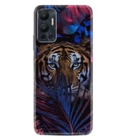 Infınix Hot 12 Kılıf Resimli Desenli Baskılı Silikon Flowers Tiger 1319