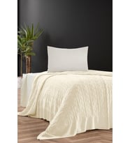 Hera  Triko Yatak Örtüsü Tek Kişilik 180 X 230 Cm (Kemik)