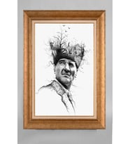 Altın Varaklı Paspartulu Çerçeveli Atatürk Tablo nt621