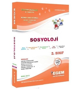 Egem Yayınları AÖF 2. Sınıf Sosyoloji Bahar Dönemi 4. Yarıyıl Konu Anlatımlı Soru Bankası (Çok Renkli)