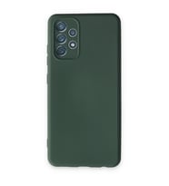 Galaxy A13 4G Kılıf Nano Içi Kadife Silikon - Koyu Yeşil