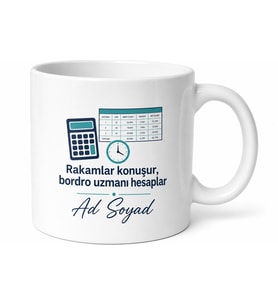 Bordro Uzmanına Hediye Maaş Hesaplama Ek Mesai Ay Sonu Kupa Bardak