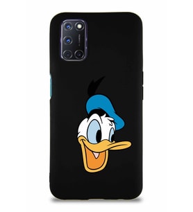 Oppo A72 Soft Premier Kapak Donald Duck-A Tasarımlı Silikon Kılıf - Siyah (Şeffaf)
