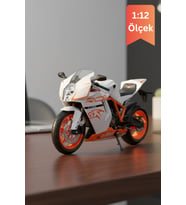 KTM 1190 RC8 R Beyaz Model Motorsiklet 1:12 Ölçek İnce Detay Diecast
