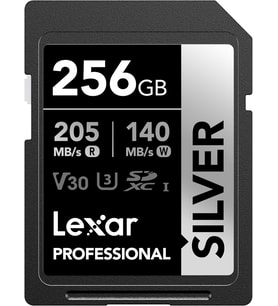 Lexar 256 Gb Profesyonel Gümüş Sdxc Hafıza Kartı, Uhs-I, C10, U3, V30, 4K Video, 205/140 Mb/S'Ye Kad (Çok Renkli)