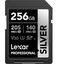 Lexar 256 Gb Profesyonel Gümüş Sdxc Hafıza Kartı, Uhs-I, C10, U3, V30, 4K Video, 205/140 Mb/S'Ye Kad (Çok Renkli)