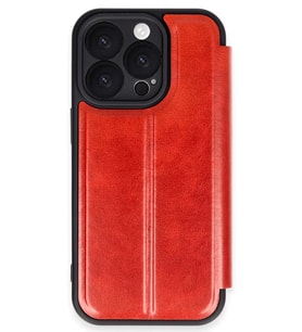 Newface Apple iPhone 16 Pro Max Kılıf Flip Cover - Kırmızı
