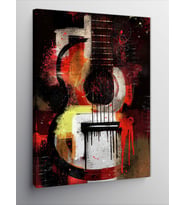 Kanvas Tablo Akustik Gitar