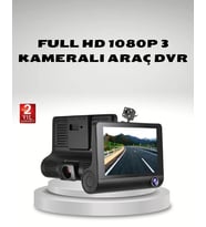 Araç Kamerası 3’lü Full HD DVR 1080P Gece Görüşlü ve G-Sensörlü