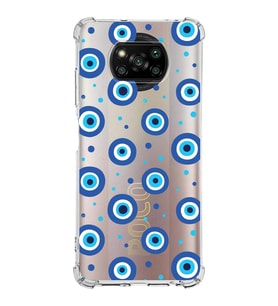 PrintiFy Poco X3 Pro Uyumlu Nazar Boncuğu 1 Baskılı Şeffaf Köşe Korumalı Antişok Kılıf