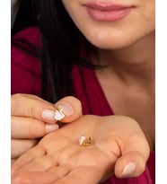 Else Silver Kuğu Gümüş Çocuk Küpesi