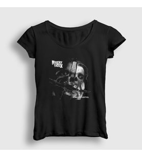 Presmono Kadın Siyah Complete Control Metal Misery Index T-Shirt 474122tt