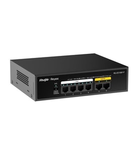 RUIJIE REYEE 6port RG-ES106F-P 10/100 2-UPLINK 54W 4port YÖNETİLEMEZ POE SWITCH
