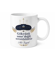 Uçak Kaptanına Uçuş Planı İrtifa Kontrolü Kokpit Sorumluluğu Kupa Hediye Bardak