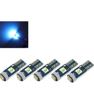 5 Adet Mavi T5 LED Kilometre Kadran Ambians Aydınlatma Ampulü