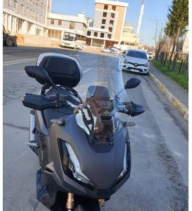 MOTOCAM Honda Adv 350 Ön Cam 2023-2026 Model 60cm Şeffaf Renkli 4mm ORTA BOYLU