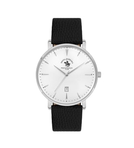 SANTA BARBARA POLO CLUB SB.8.10006-1 İNCE SLİM KASA SİYAH DERİ KORDON ERKEK KOL SAATİ