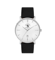 SANTA BARBARA POLO CLUB SB.8.10006-1 İNCE SLİM KASA SİYAH DERİ KORDON ERKEK KOL SAATİ