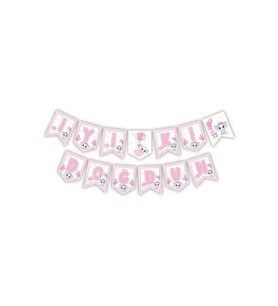 Zikzak Banner Pembe Fil Iyi Ki Doğdun M360 (Çok Renkli)