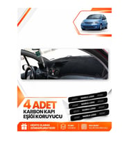 CITROEN C3 (2004-2009) Uyumlu Ön Torpido Koruma Kılıfı Halısı - Siyah