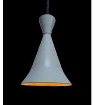 MYLİGHTS  BEYAZ İÇİ ALTIN KONİK METAL SARKIT AVİZE RUSTİK TEKLİ SARKIT (Siyah)