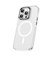 iPhone 15 Pro Max Kılıf Airbagli Magsafe Wireless Şarj Özellikli Klaptika Kılıf (Renksiz)