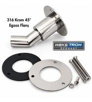 WEKSTROM Germany Krom Jeneratör Egzoz Çıkış Flanşı 45° Açılı ( Webasto)