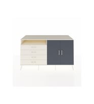 Kronos Konsol 3 Raflı 4 Çekmeceli 2 Kapaklı 176x59x99 Aytaşı-Antrasit/Aytaşı
