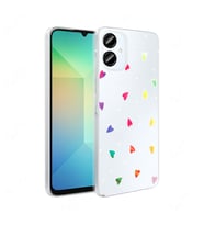 Galaxy A06 Kılıf Şeffaf Figürlü Folk Sert Kılıf Kalp