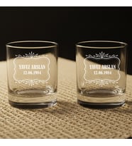 Özel Kutulu Whiskey Glass 2’li İsim Yazılı Bourbon Style Bardaklar
