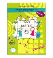 YUVA 1.SINIF DİK TEMEL HARFLERLE GÜZEL YAZI DEFTERİ STANDART DİK ÇİZGİLİ