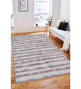 Pembe Spor Kaymaz Tabanlı Makinede Yıkanabilir Halı FO06 - 100 x 160 cm