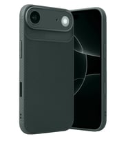 Apple iPhone 17 Air Kılıf Karbon Silikon Case Kapak (Koyu Yeşil)