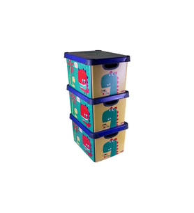 QUTU Style Box Dude Dekoratif oyuncak Kutu Seti - 3x 20 Litre