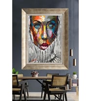 GÜMÜŞ ÇERÇEVELİ PASPARTULU TABLO C378