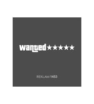 Wanted Oto Sticker 25*4 Cm