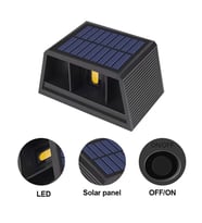 Çift Yönlü Ayarlanabilir Solar Aplik 3200K Sarı Işık (Siyah)