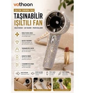 Taşınabilir Fan Kristal Yapay Elmas El Vantilatörü Mini Kişisel El Tipi Fan Işıltılı Soğutma Küçük F