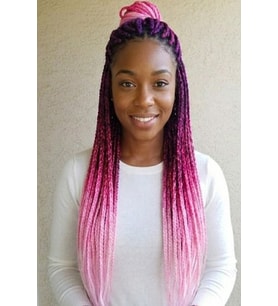 Caş Dekorasyon Karışık Renk Afrika Örgüsü Box Braid Sentetik Saç 60cm 100gr