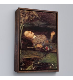 Çerçeveli Shakespeare'in Ophelia'sı Hamlet Dekoratif Duvar Tablosu (Kahverengi)